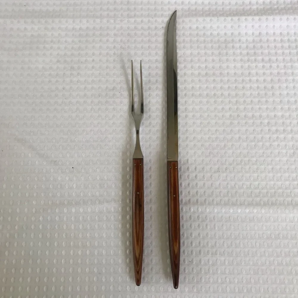 Vintage Lady Hibbard 2 Piece Hostess Carving Set Style 128S